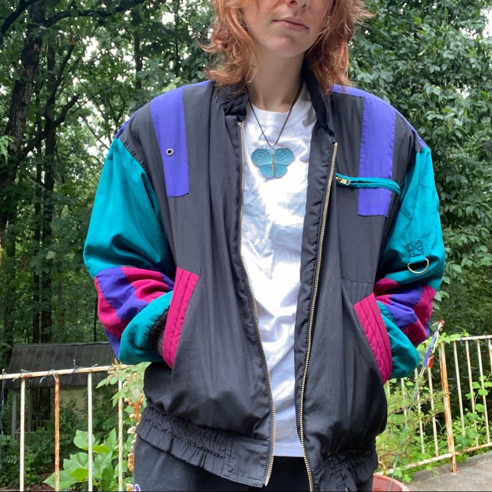 Vintage Lifestyles by Mulberry Street Retro Colorblock Jacket Size S